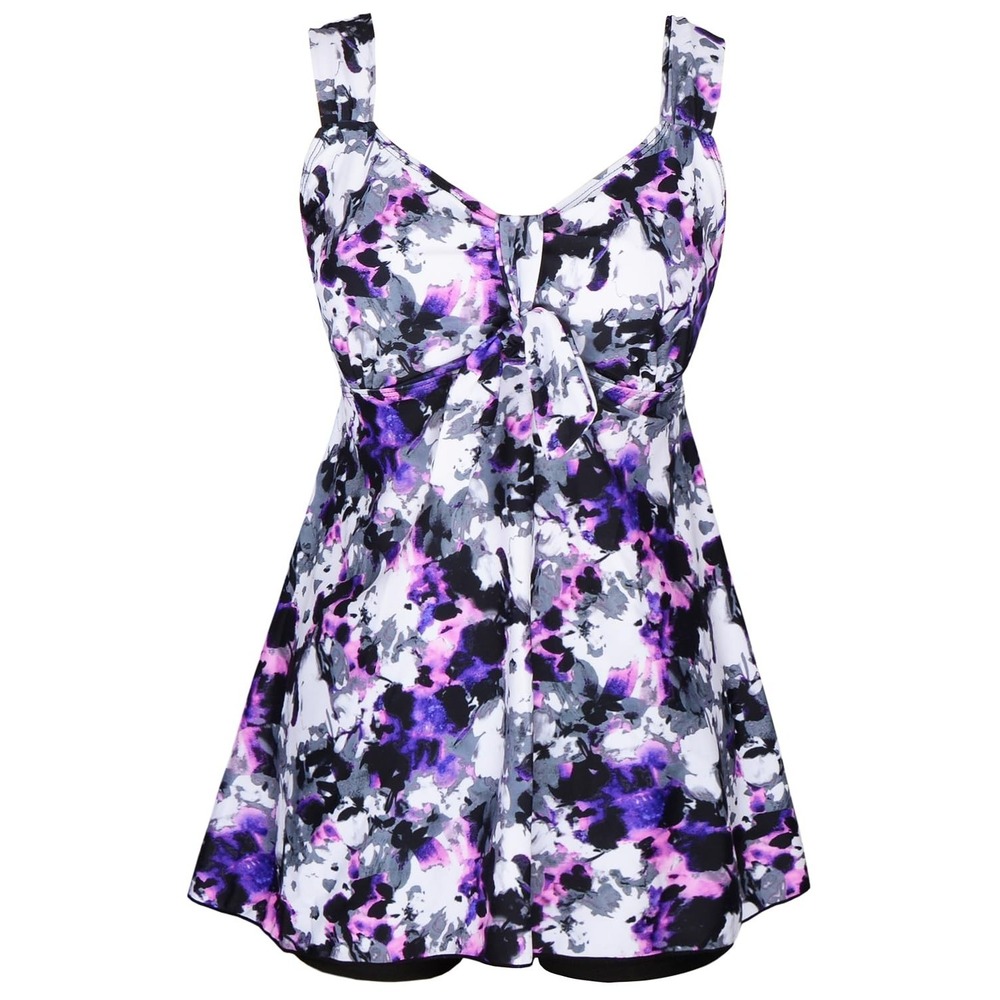 DANIFY Plus Sz Swimsuit for Women‎ Tankini Swimdress Tummy Control & Short Sz 50